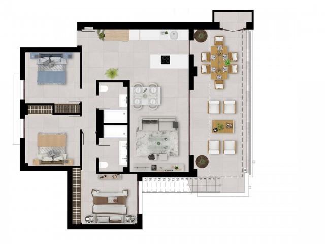Apartamento con 3 Dormitorios  en Istán