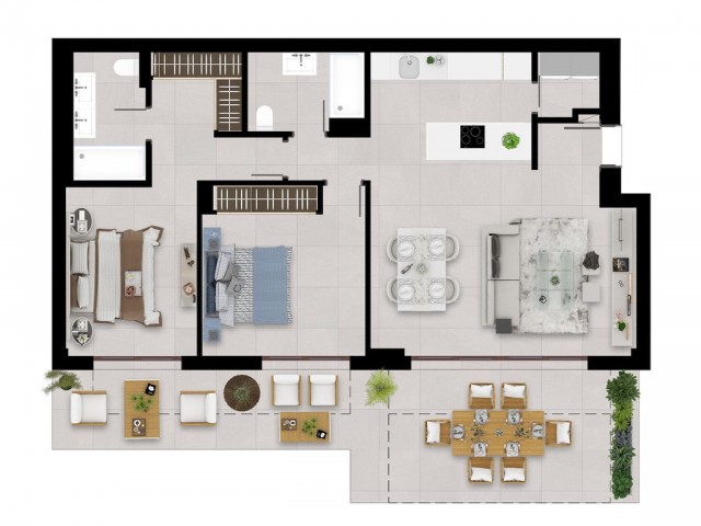 Apartamento con 3 Dormitorios  en Istán