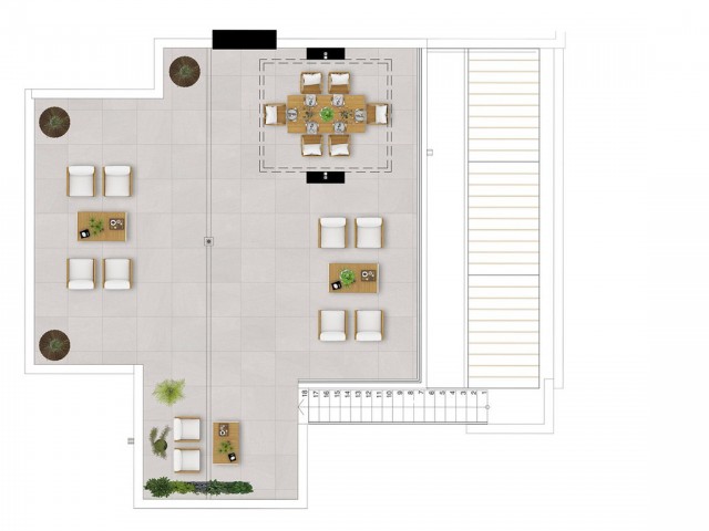 Penthouse avec 3 Chambres  à Istán