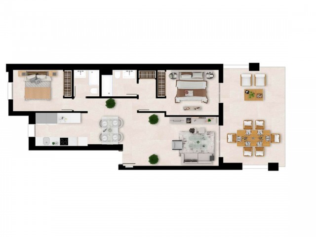 Apartamento con 3 Dormitorios  en Estepona