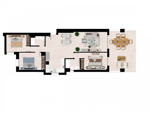Apartamento con 3 Dormitorios  en Estepona
