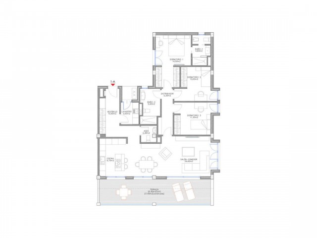 Appartement avec 3 Chambres  à Benalmadena Costa