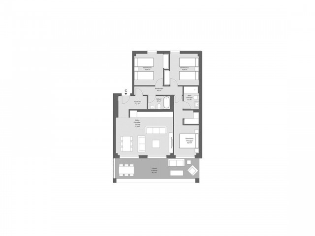 Apartamento con 3 Dormitorios  en Cancelada