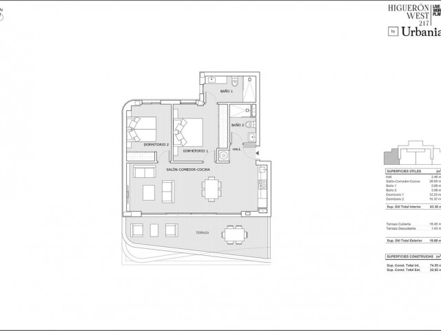Apartamento con 2 Dormitorios  en Benalmadena Costa