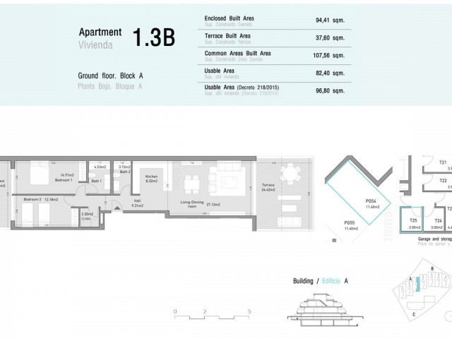 Apartamento con 3 Dormitorios  en Estepona