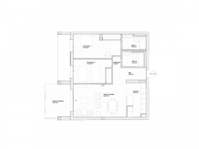 Penthouse avec 2 Chambres  à Estepona