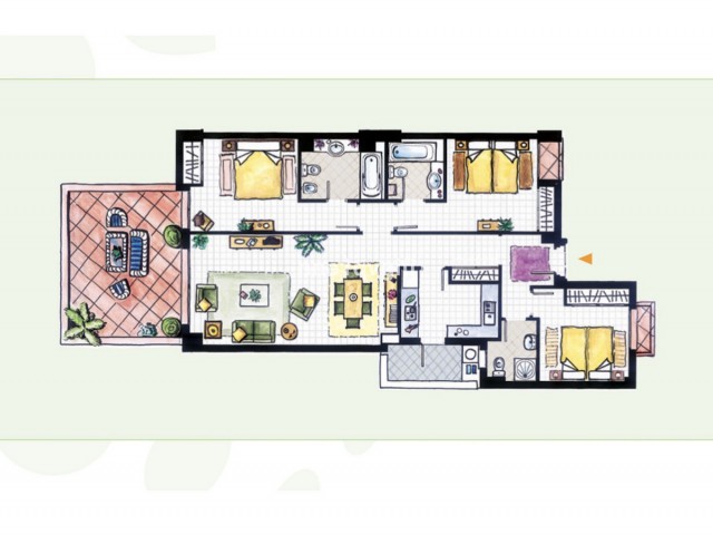 Apartamento con 3 Dormitorios  en Elviria