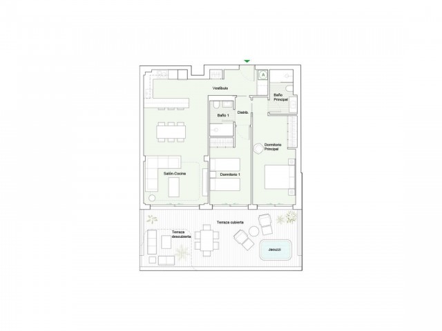 Apartamento con 2 Dormitorios  en Calanova Golf