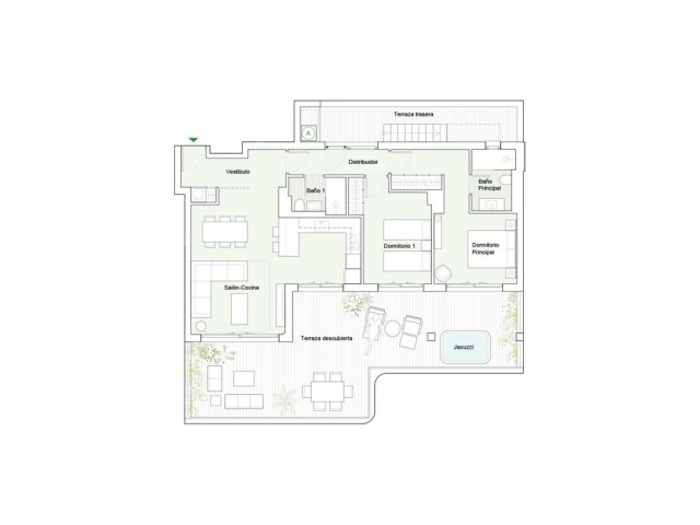 Apartamento con 2 Dormitorios  en Calanova Golf