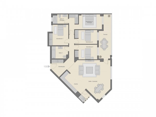 Appartement avec 3 Chambres  à Nueva Andalucía