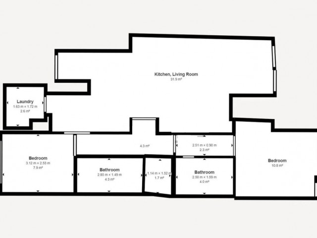 Appartement avec 2 Chambres  à Bel Air