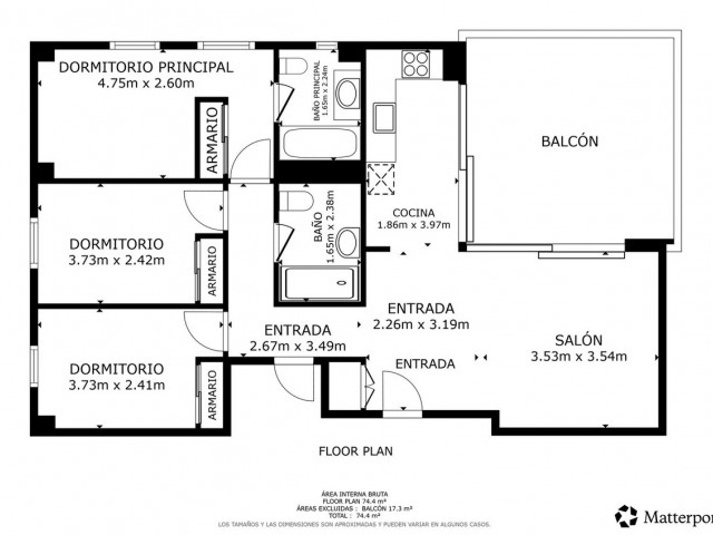 3 Slaapkamer Appartement in Los Pacos