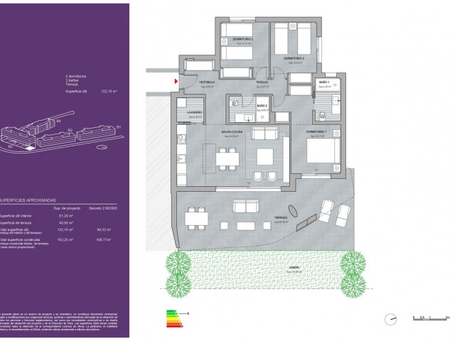 Appartement avec 3 Chambres  à Calanova Golf