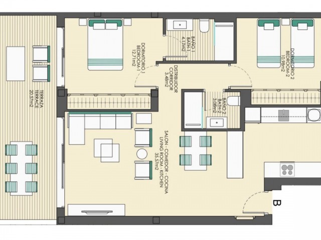 Appartement avec 2 Chambres  à Casares Playa