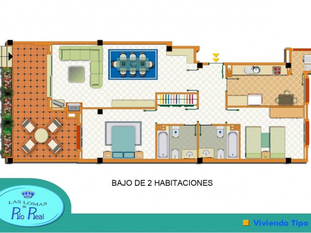 Appartement avec 2 Chambres  à Río Real