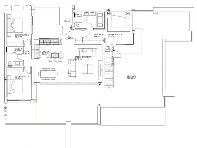 Appartement avec 3 Chambres  à Ojén