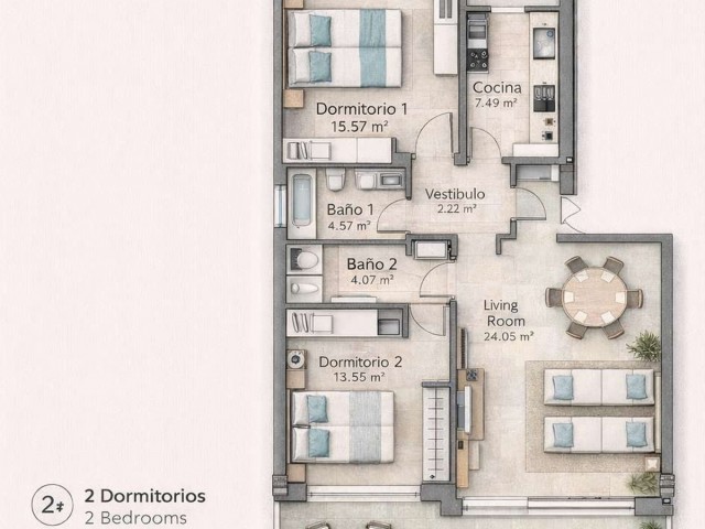 2 Schlafzimmer Apartment in Estepona