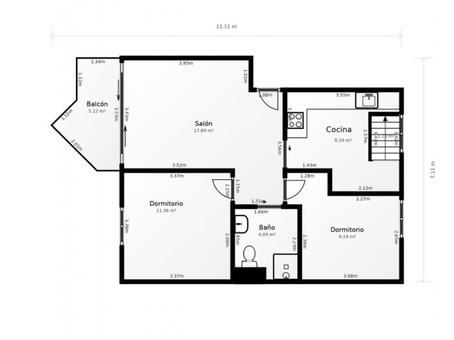 2 Schlafzimmer Apartment in Torremolinos