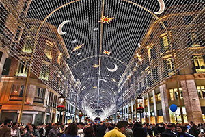 Christmas arrives on November 24th when the lights go on in Malaga’s Calle Larios